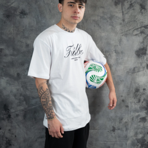 Remera OVERSIZE CURSIVA BLANCA